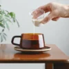 Lot de 2 Tasses + sous tasses - KINTO - 27 cl Ambre