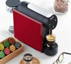 Machine à café capsules Delta Q Mini Qool - Rouge + Offre cadeau