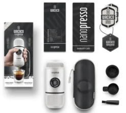 Machine à café portable Wacaco Nanopresso Blanc + étui