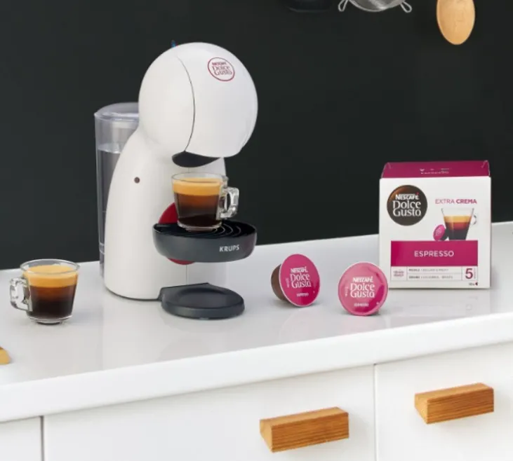 Machine à capsule Krups Piccolo XS blanche et rouge YY5218FD