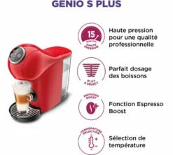 Machine à capsules compatibles Dolce Gusto® Genio S Plus YY4444FD Rouge - KRUPS