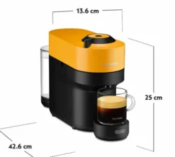 Machine à capsules Vertuo Pop Jaune ENV90.Y Nespresso - De'Longhi