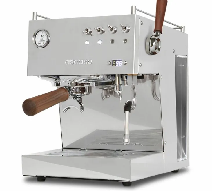 Machine expresso Ascaso Steel Duo Plus inox et bois