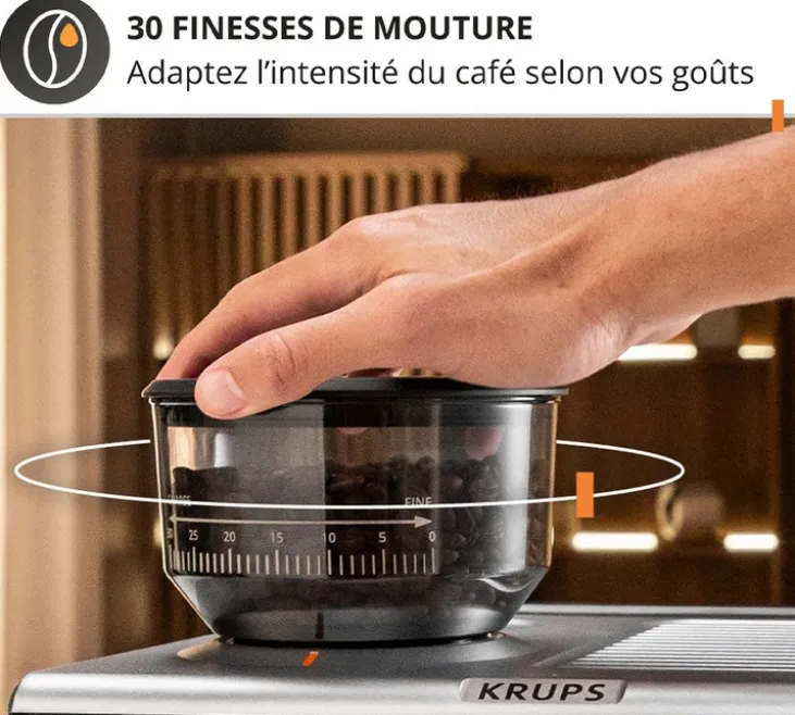 Machine expresso avec broyeur KRUPS Precision XP801T10