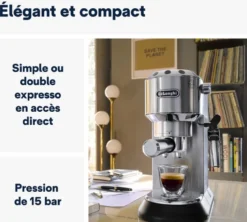 Machine expresso DELONGHI Dedica EC695.M inox brossé