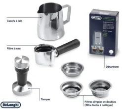 Machine expresso DELONGHI Dedica Arte EC885.M Metal buse vapeur LatteArt + Pack Barista