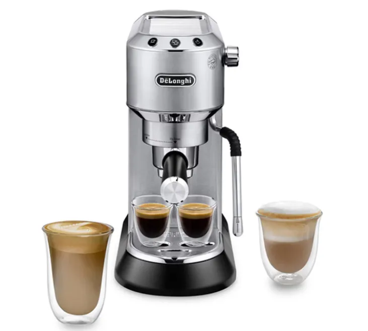 Machine expresso DELONGHI Dedica Arte EC885.M Metal buse vapeur LatteArt + Pack Barista