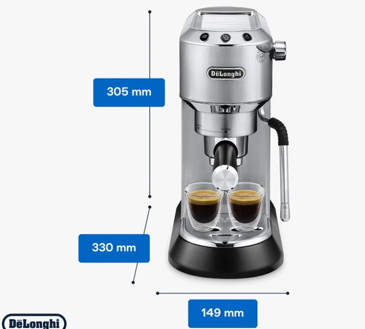 Machine expresso DELONGHI Dedica Arte EC885.M Metal buse vapeur LatteArt + Pack Barista
