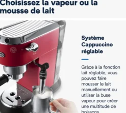 Machine expresso DELONGHI Dedica EC695.R Rouge