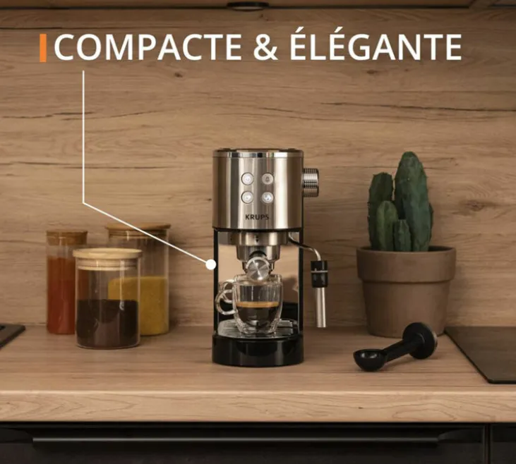 Machine expresso KRUPS Virtuoso + XP444C10 inox