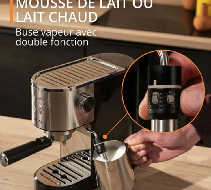Machine expresso KRUPS Virtuoso + XP444C10 inox