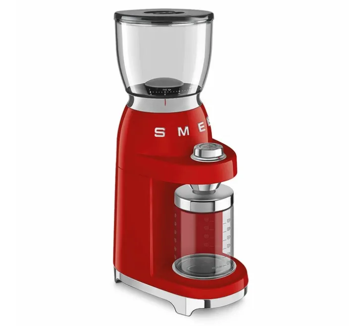 Machine expresso SMEG ECF02RDEU + Moulin à café SMEG CGF01RDEU