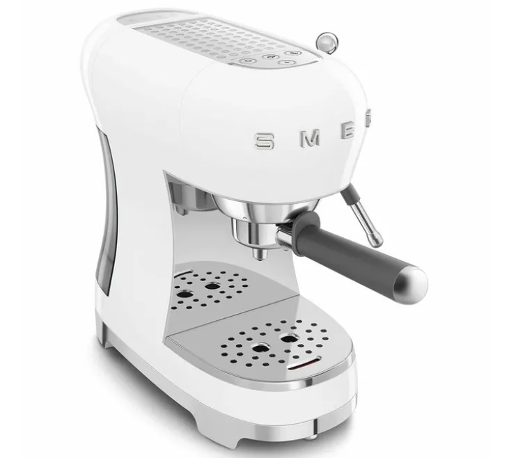 Machine expresso SMEG ECF02WHEU + Moulin à café SMEG CGF11WHEU