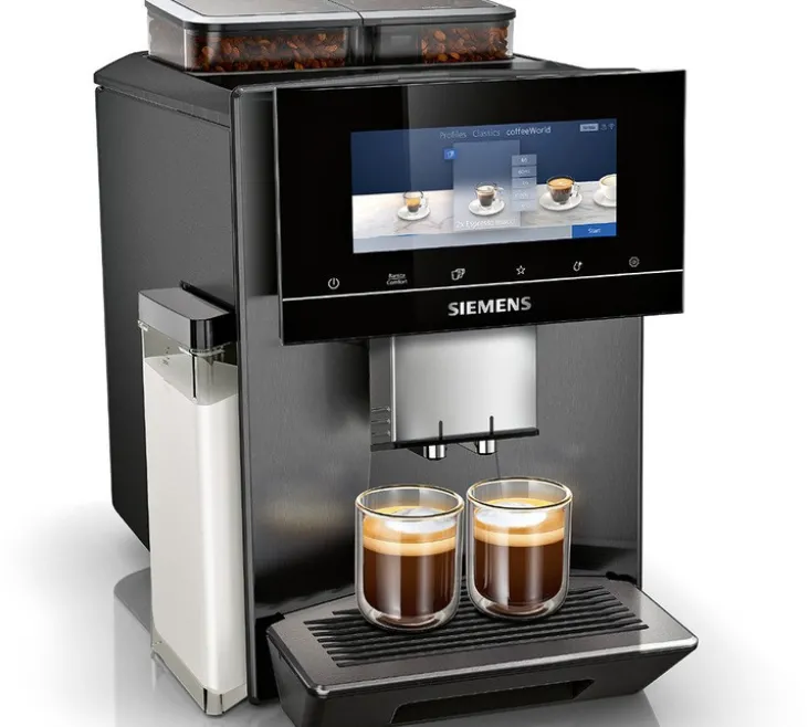 Machine TQ907R05 EQ900 dark inox avec double bac à grain - SIEMENS - Très bon état