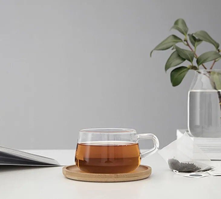 Mug et sous tasse en bambou - 30 cl - Viva Scandinavia