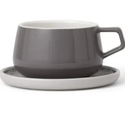 Mug et sous tasse en porcelaine - Storm - 25 cl - Viva Scandinavia