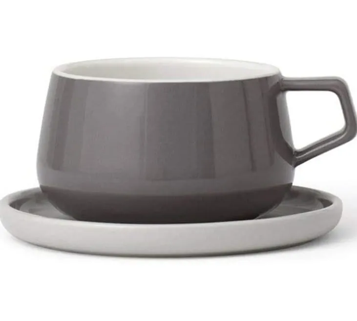 Mug et sous tasse en porcelaine - Storm - 25 cl - Viva Scandinavia