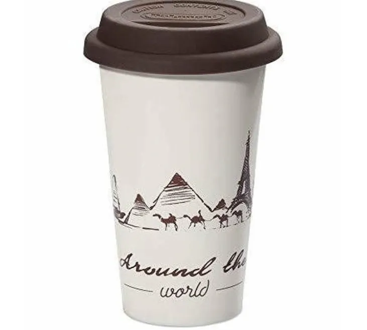 Mugs - DELONGHI - Mug double paroi céramique 30cl -The Globetrotter