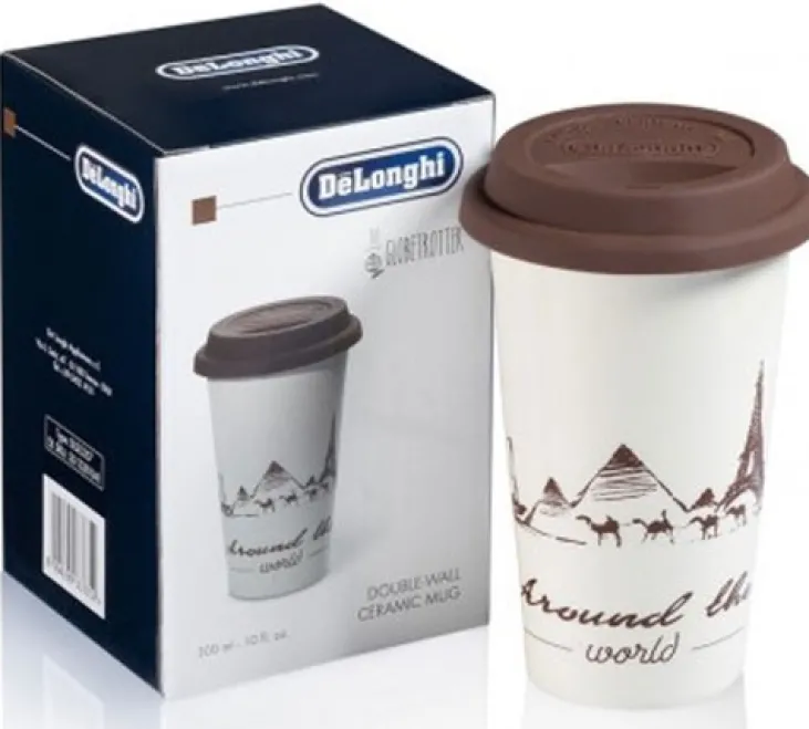 Mugs - DELONGHI - Mug double paroi céramique 30cl -The Globetrotter