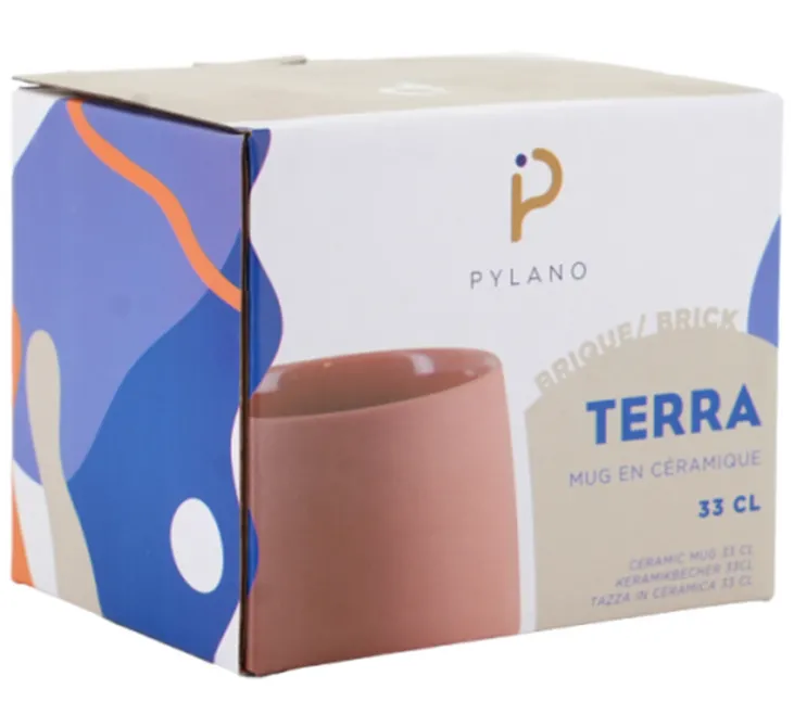 2 Mugs PYLANO Terra Brique - 33 cl