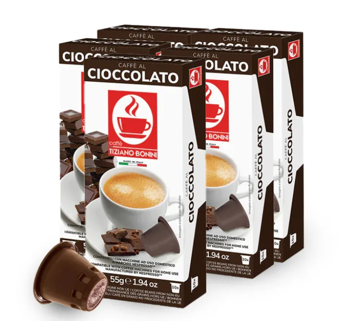 Pack 50 capsules aromatisées Chocolat - compatible Nespresso® - CAFFE BONINI