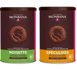 Pack Chocolat Poudre Aromatisé Noisettes Spéculoos - Vrac 2 x 250 g - MONBANA