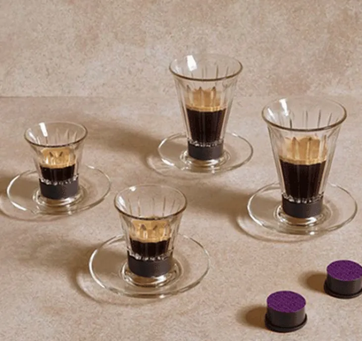 Pack Copos Timeless Rise - 2 verres espressos, 2 verres café longs + 4 sous tasses- Delta Q