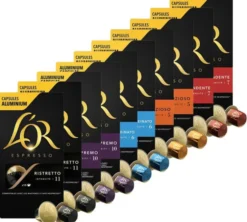Pack découverte 100 capsules compatibles Nespresso* Original et L'Or Barista
