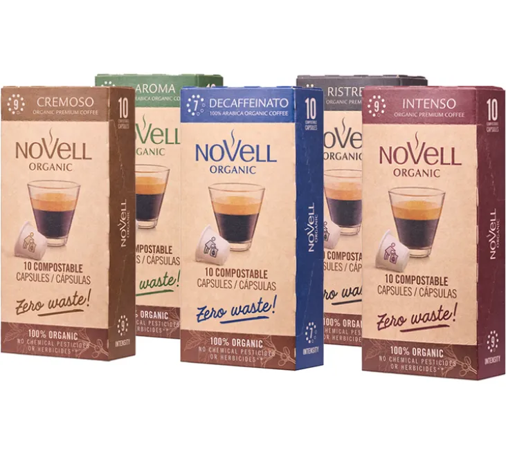 Pack découverte 50 capsules compatibles Nespresso* Original bio - NOVELL