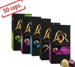 Pack découverte 50 capsules compatibles Nespresso* Original et L'Or Barista