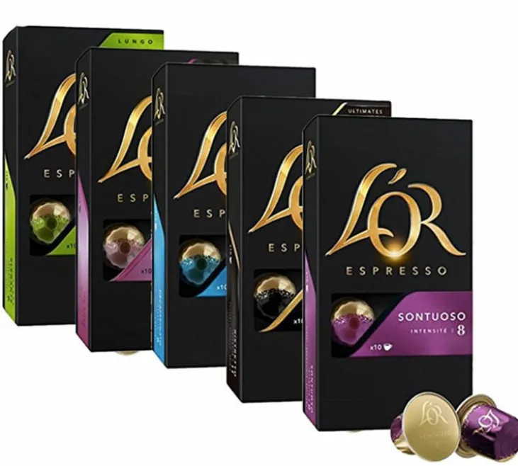 Pack découverte 50 capsules compatibles Nespresso* Original et L'Or Barista