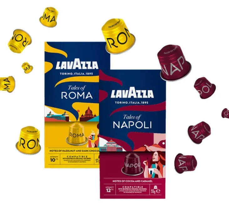 Pack découverte Napoli & Roma – 100 capsules compatibles Nespresso* Original – Lavazza