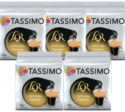 Pack Dosettes Tassimo L'OR Café long Classique - 5x16 T-disc