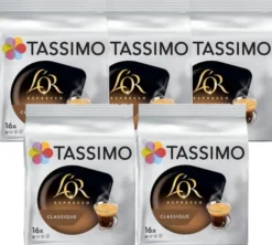 Pack Dosettes Tassimo L'OR Espresso Classique - 5 x 16 T-disc