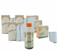 Pack entretien 6 mois : Cartouches filtrantes - Détartrants - Nettoyants lait compatibles Philips/Saeco - ARFIZE