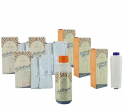Pack entretien 6 mois : Cartouches filtrantes - Détartrants - Nettoyants lait compatibles De'Longhi - ARFIZE