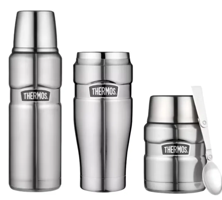 Pack isotherme (Bouteille - Mug - Lunch Box) Inox Thermos King 47 cl - THERMOS