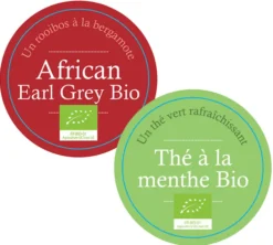 Pack Rooibos African Earl Grey et Thé Vert Menthe Bio - Vrac 2 x 100 g - COMPTOIR FRANÇAIS DU THÉ
