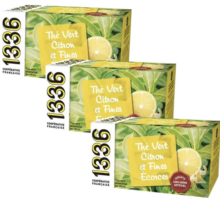 Pack Thé Vert Citron Écorces Fines - 3 x 20 sachets - 1336 (SCOP TI)