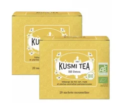 Pack Thé Vert et Maté BB Detox Bio - 2 x 20 sachets - KUSMI TEA