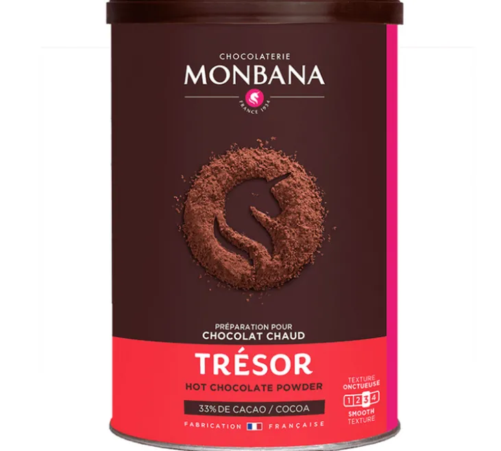 Poudre Chocolat Chaud Trésor 33% Cacao - Vrac 250 g - MONBANA