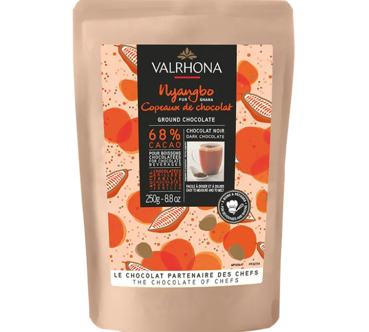 Préparation pour Chocolat Chaud Copeaux Chocolat Nyangbo 68% Cacao - Vrac 250 g - VALRHONA