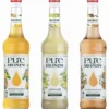 Pure by Monin - Trois sirops concentrés aux fruits - Mangue, citron, pêche - 3 x 70 cl