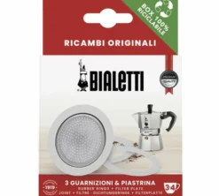 Set Bialetti 3 joints + 1 filtre pour cafetière ALU 3/4 tasses