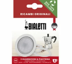 Set 3 joints + 1 filtre pour cafetière ALU 6 tasses - BIALETTI
