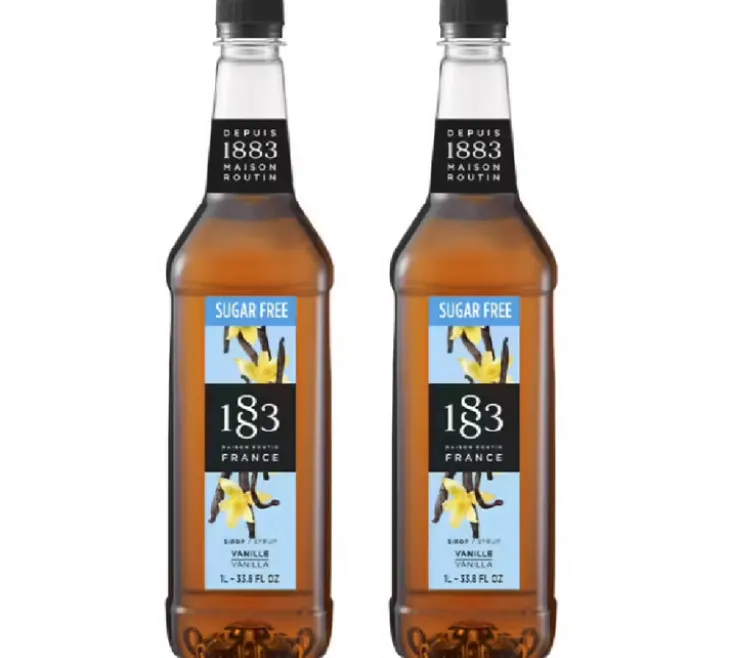 Sirop 1883 Routin Vanille sans sucre - Bouteille Plastique - 2 x 1 L