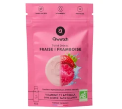 Solid drinks fraise et framboise bio - 12 pastilles - QWETCH