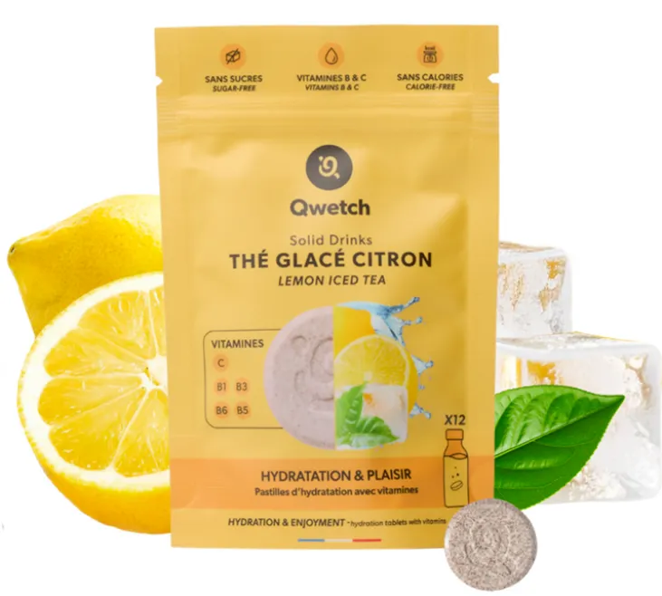 Solid drinks thé glacé citron - 12 pastilles - QWETCH
