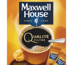 25 sticks - Café Soluble - Qualité Filtre - MAXWELL HOUSE