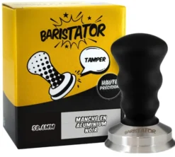 Tamper café BARISTATOR 58.6mm haute précision manche Aluminium noir